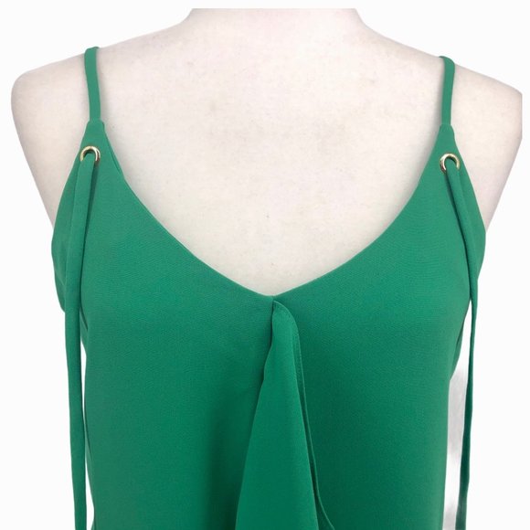 Bar III Sleeveless Draped Ruffle Tank Top - Picture 5 of 13